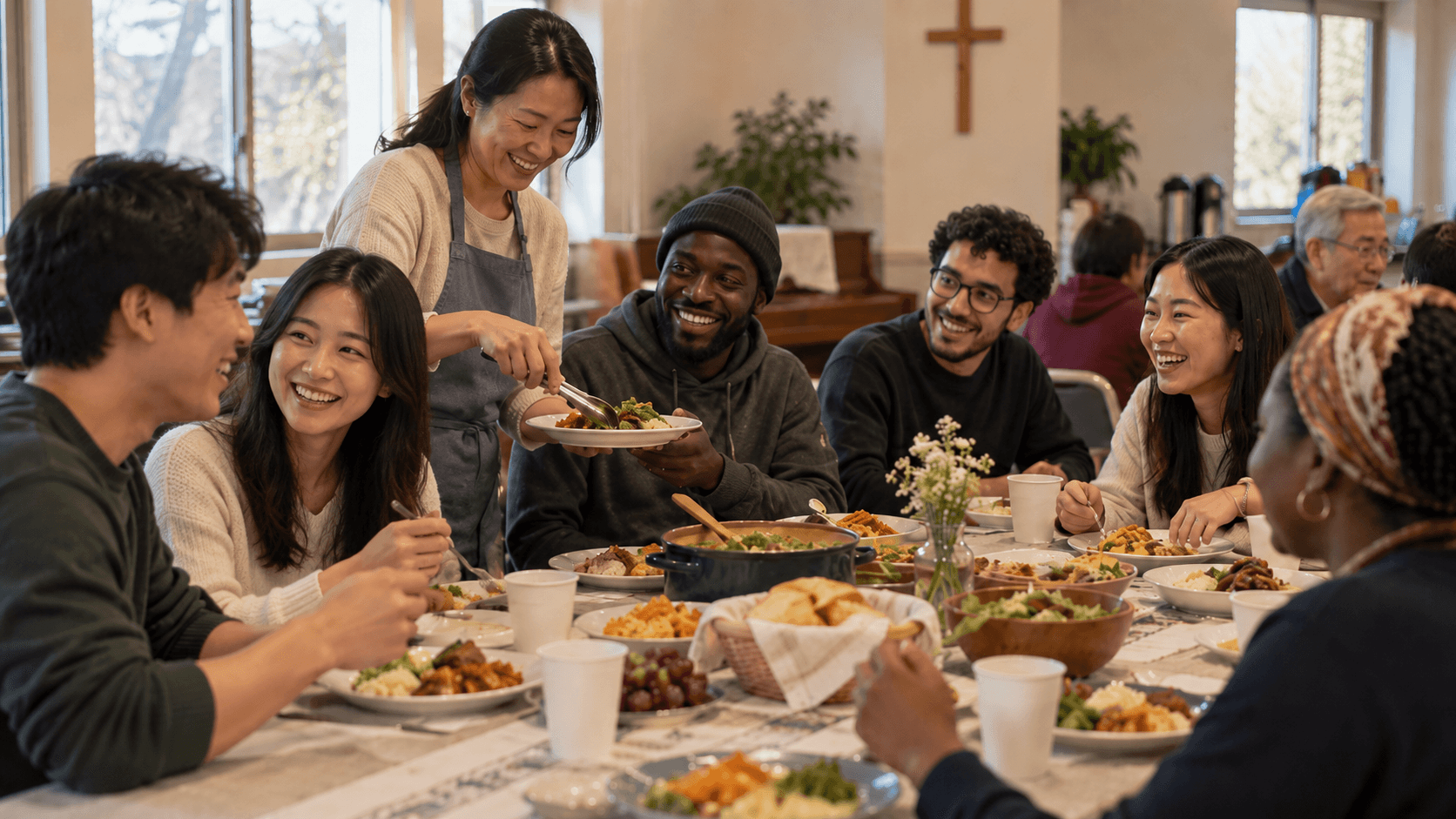 The Agape Meal table